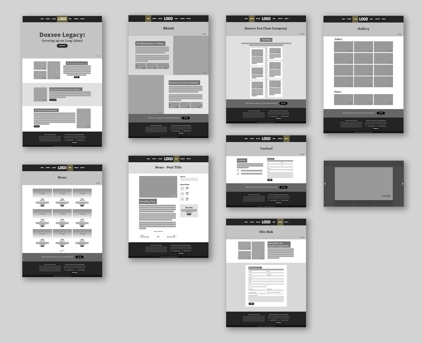 Doxsee Legend - Wireframes