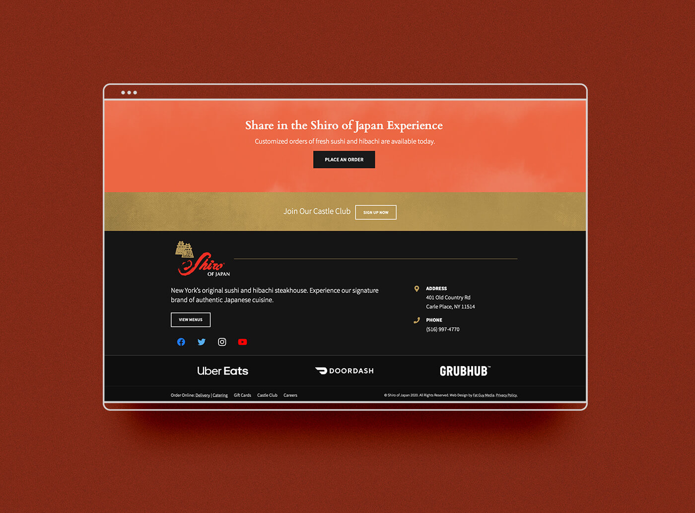 footer mockups